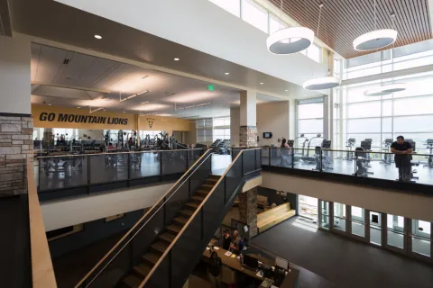 stairway to the rec center gym