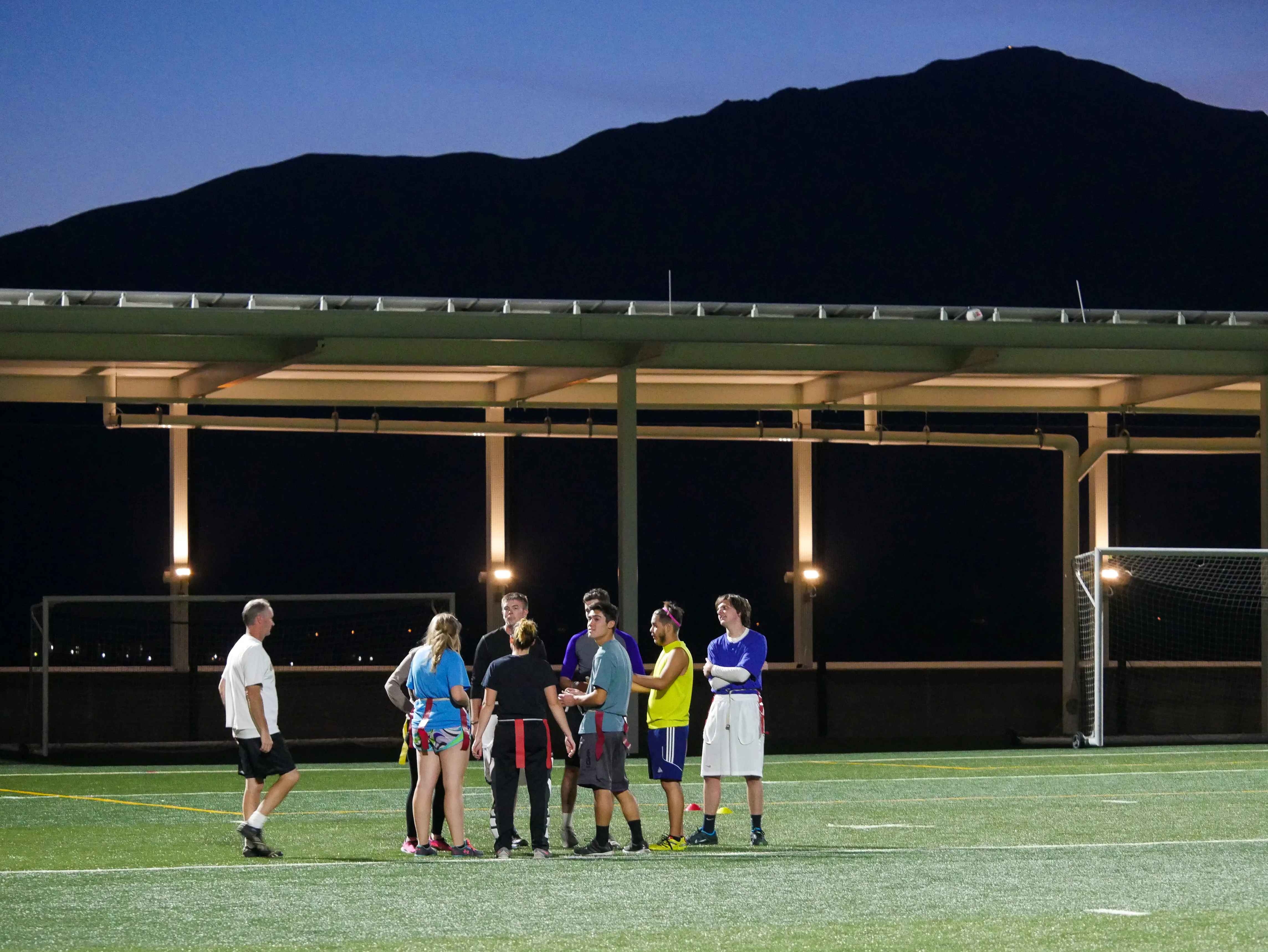 sport club players on the soccer field